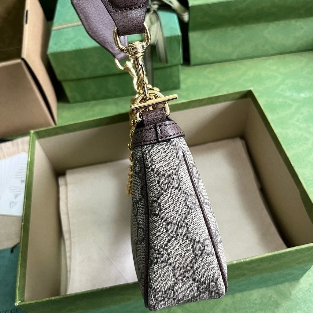 Bolsa Pequena Couro Bege Letras Entrelaçadas Small