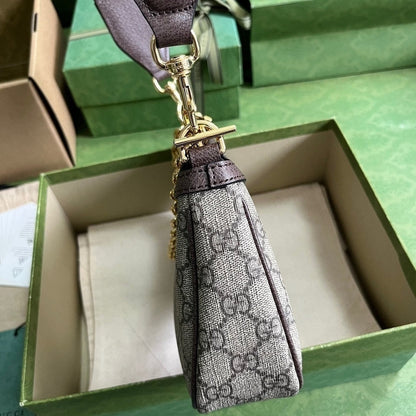 Bolsa Pequena Couro Bege Letras Entrelaçadas Small