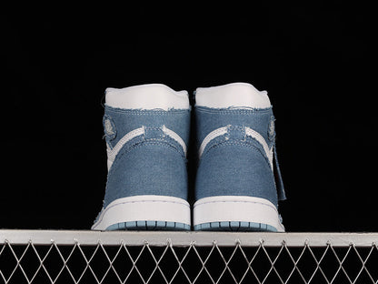 Tênis Cano Alto Couro Basquete Jeans Jeans