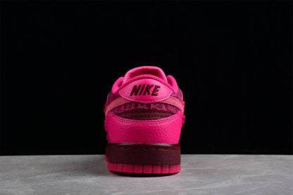 Tênis Cano Baixo Couro Rosa Detalhe Branco