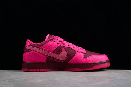 Tênis Cano Baixo Couro Rosa Detalhe Branco