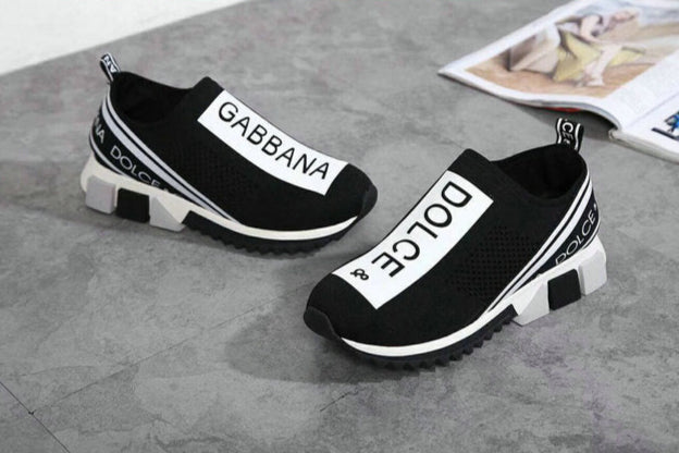 Tênis Couro Branco Preto Cinza