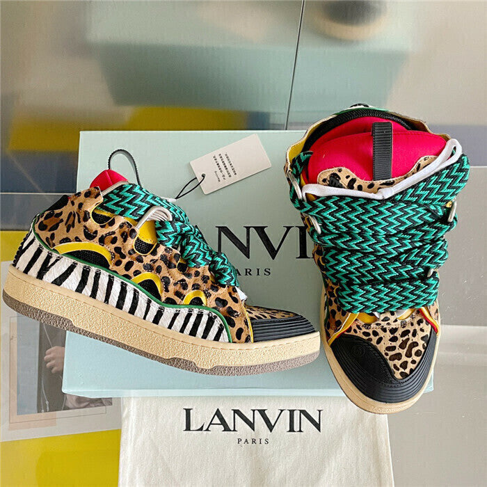 Tênis Couro Animal Print Solado Robusto