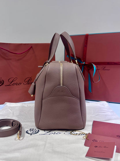 Bolsa Satchel Couro Caramelo Média