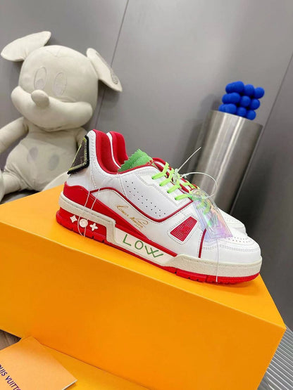Tênis Casual Vermelho Neon