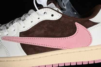 Tênis Cano Baixo Couro Marrom Chocolate Detalhe Rosa