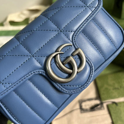 Bolsa Ombro Couro Padrão Letras Entrelaçadas Marrom