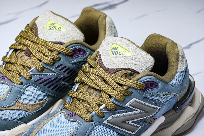 Tênis Runner Malha Cinza Detalhe Marrom Vintage