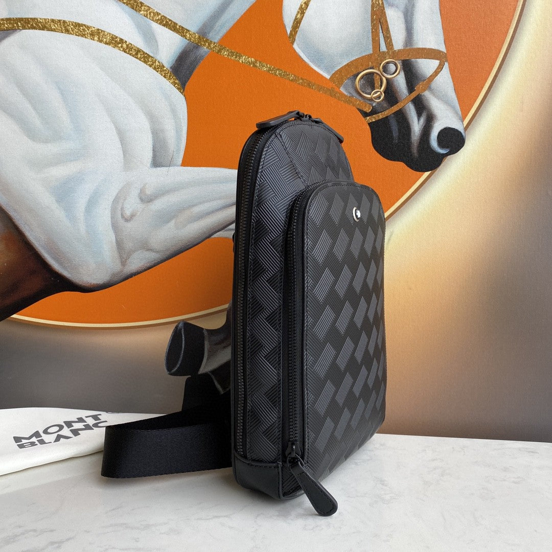 Mochila Couro Preto Compartimentos Múltiplos