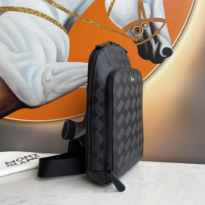 Mochila Couro Preto Compartimentos Múltiplos