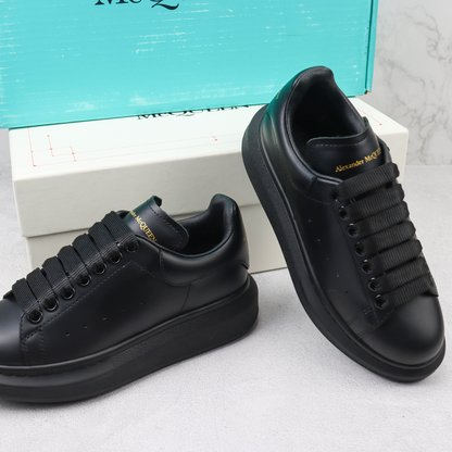 Tênis Couro Preto Cano Alto Casual