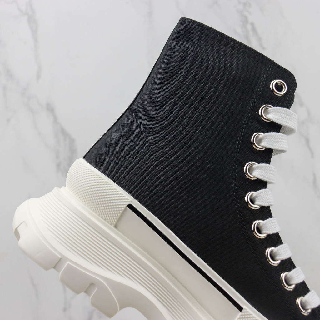 Bota Cano Alto Canvas Preto Solado Tracionado