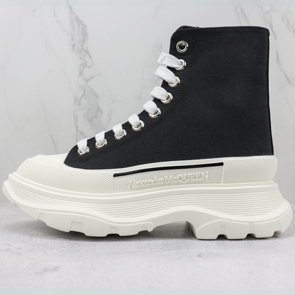 Bota Cano Alto Canvas Preto Solado Tracionado