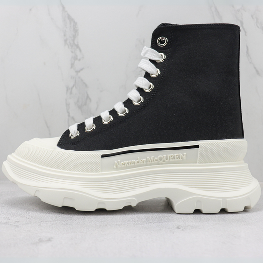 Bota Cano Alto Canvas Preto Solado Tracionado
