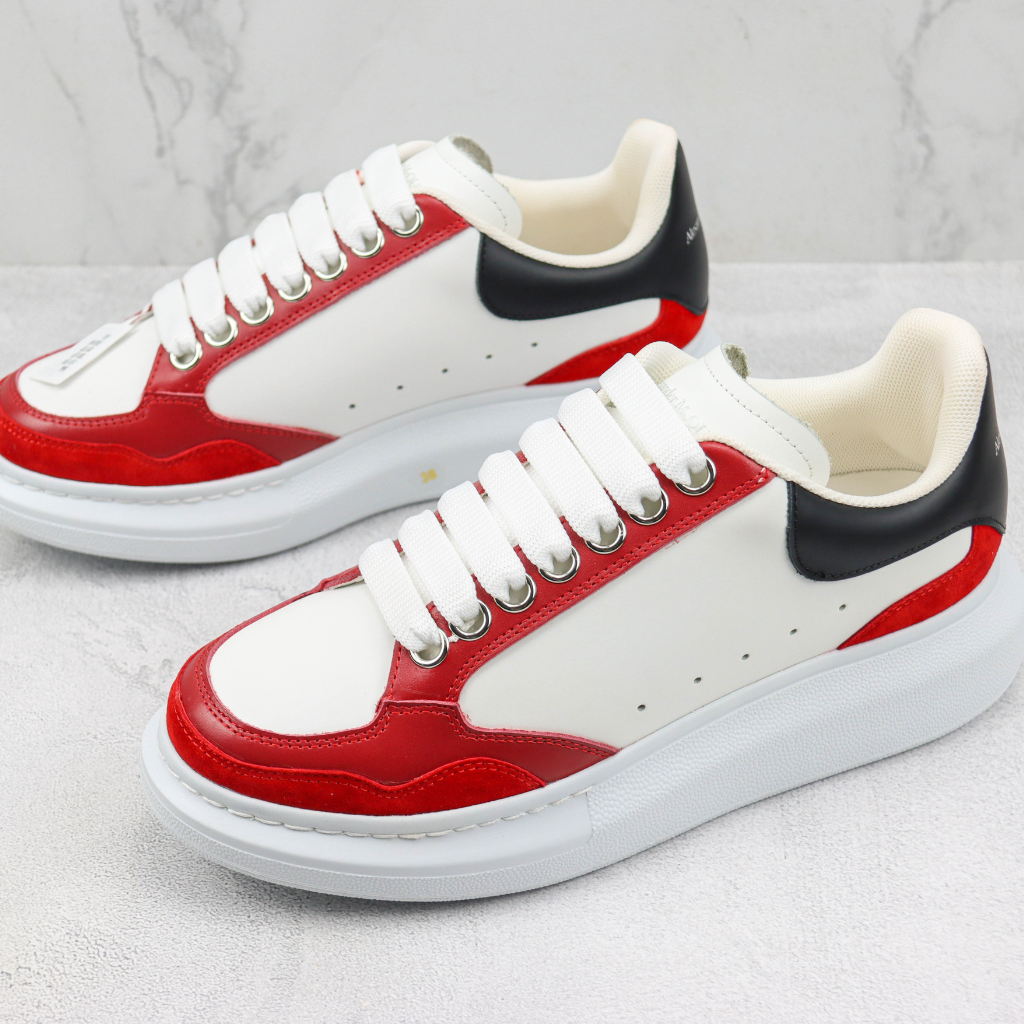 Tênis Couro Vermelho Solado Branco
