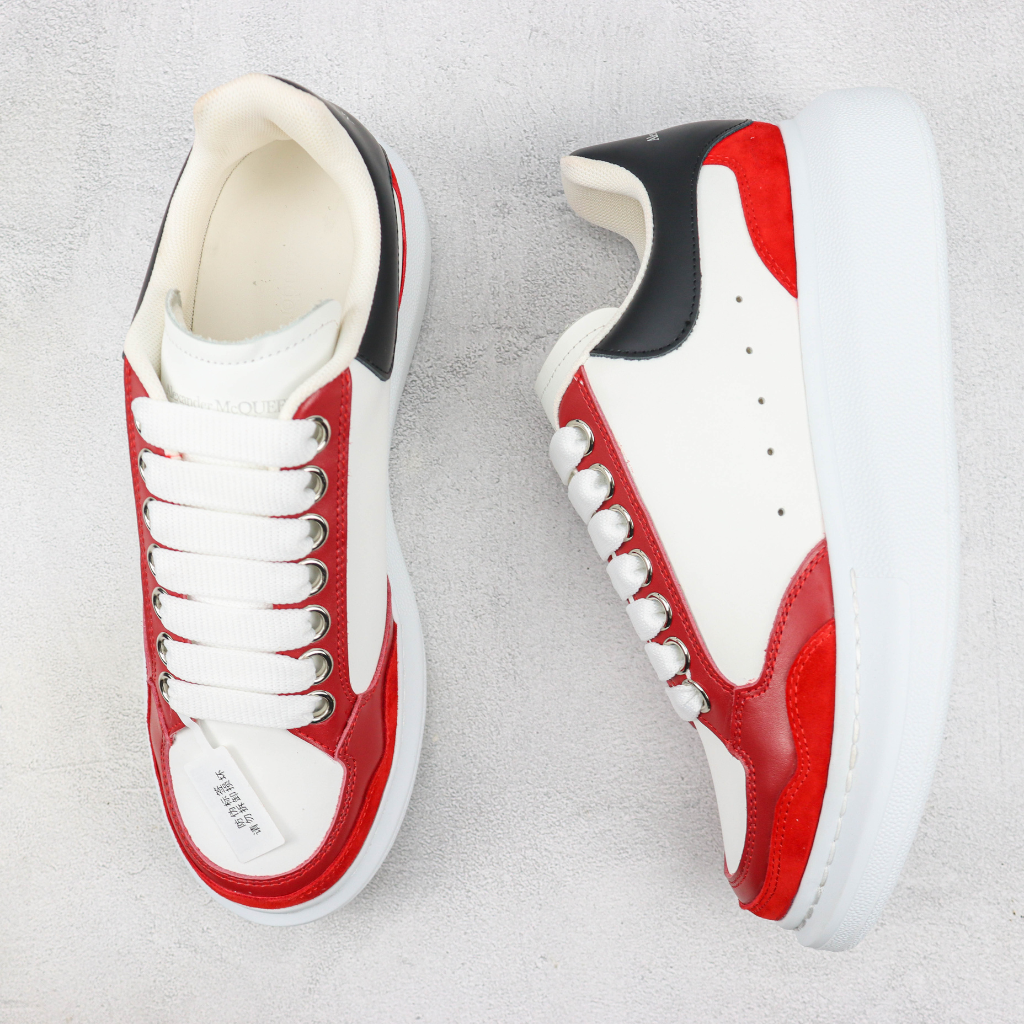 Tênis Couro Vermelho Solado Branco