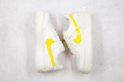 Tênis Cano Alto Couro Branco Amarelo