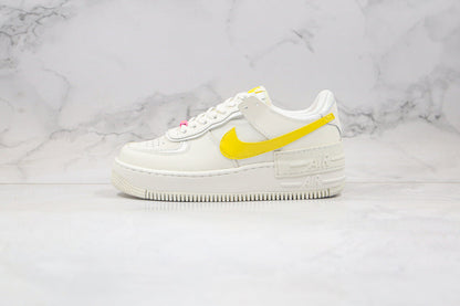 Tênis Cano Alto Couro Branco Amarelo