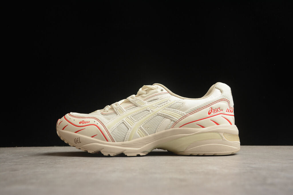 Tênis Runner Malha Bege Detalhes Cinza