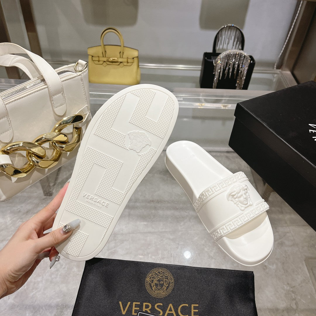 Chinelo Slide Couro Branco