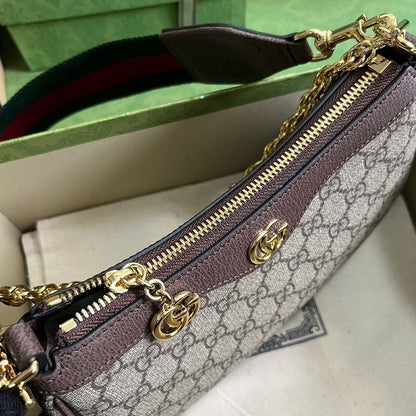 Bolsa Pequena Couro Bege Letras Entrelaçadas Small