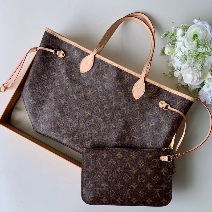 Bolsa Tote Couro Reversível Marrom e Bege com Alças Compridas