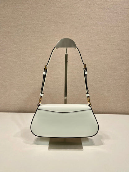 Bolsa Shoulder Couro Estruturada Preta