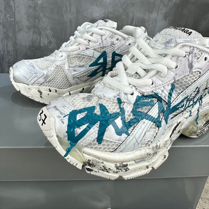 Tênis Runner Malha Grafite com Padrão Grafite