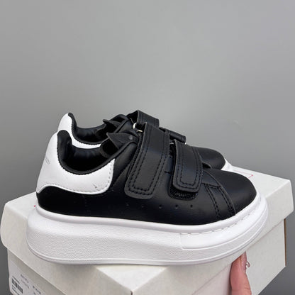 Tênis Infantil Couro Branco Detalhe Preto