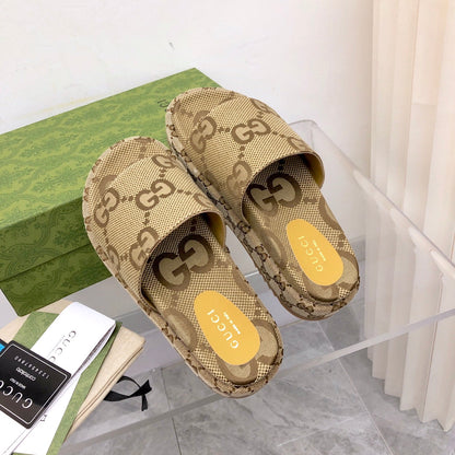 Sandália Plataforma Canvas Camel Tira em H