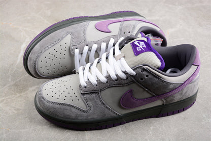 Tênis Cano Baixo Couro Roxo Detalhe Pombo