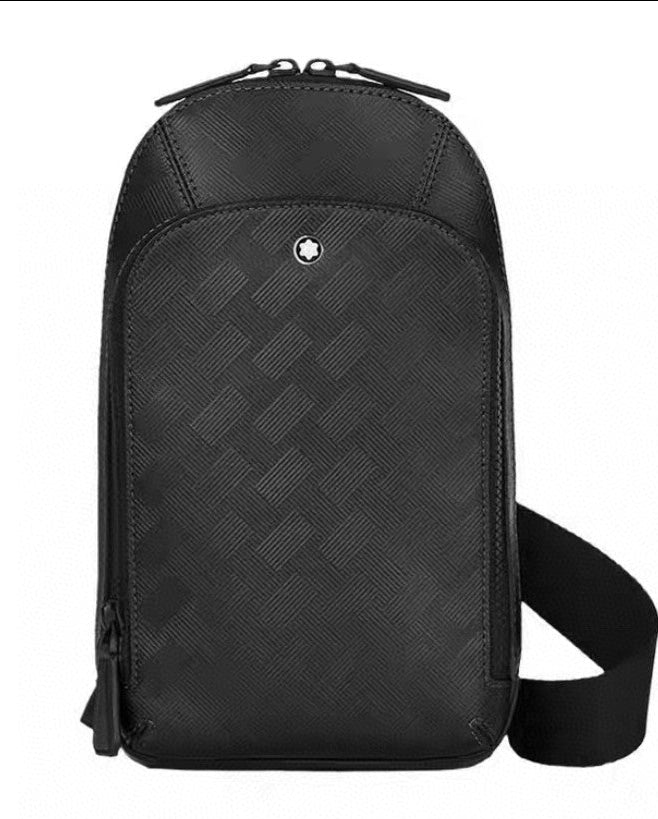 Mochila Couro Preto Compartimentos Múltiplos