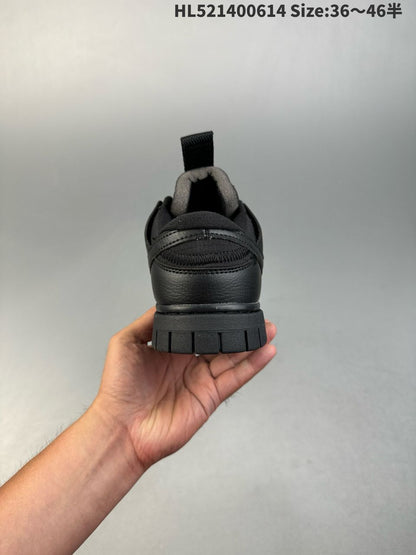 Tênis Skate Couro Cano Baixo Preto
