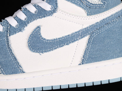 Tênis Cano Alto Couro Basquete Jeans Jeans