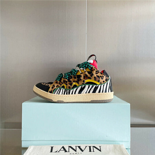Tênis Couro Animal Print Solado Robusto