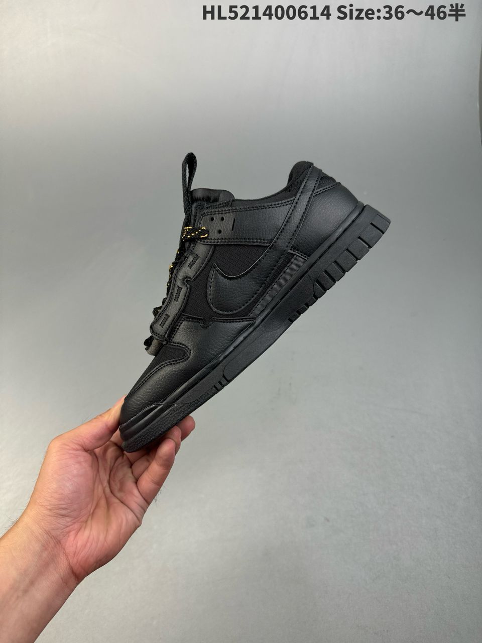 Tênis Skate Couro Cano Baixo Preto