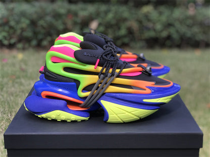 Tênis Cano Baixo Couro Multicolor Estampa Unicórnio