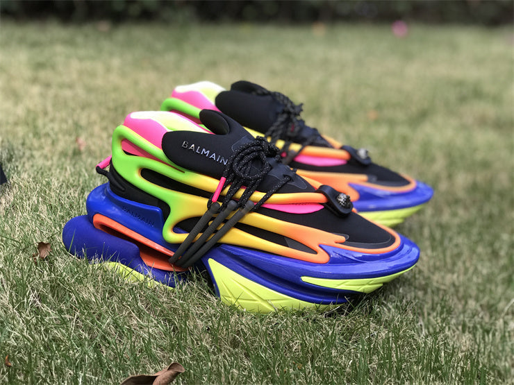 Tênis Cano Baixo Couro Multicolor Estampa Unicórnio