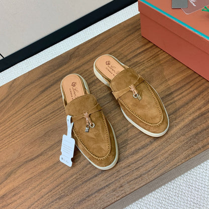 Mule Casual Couro Marrom Claro