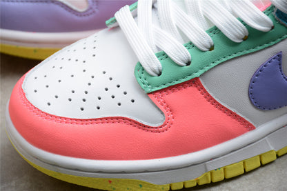 Tênis Cano Baixo Couro Multicolorido Pastel