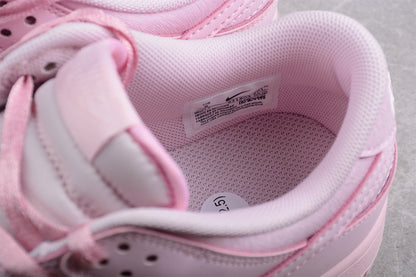 Tênis Cano Baixo Couro Rosa Prism Detalhe Branco