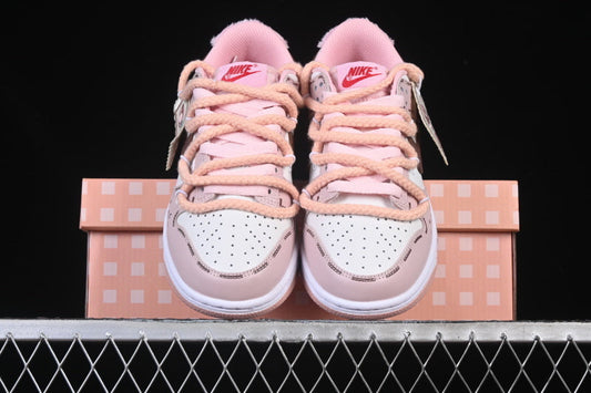 SB DUNK LOW WHITE PINK BROWN