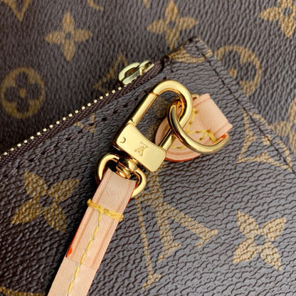Bolsa Tote Couro Reversível Marrom e Bege com Alças Compridas