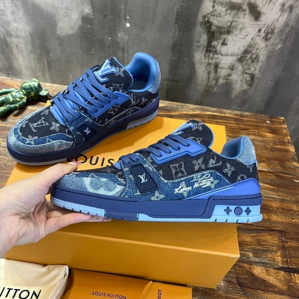 Tênis Jeans Preto e Azul