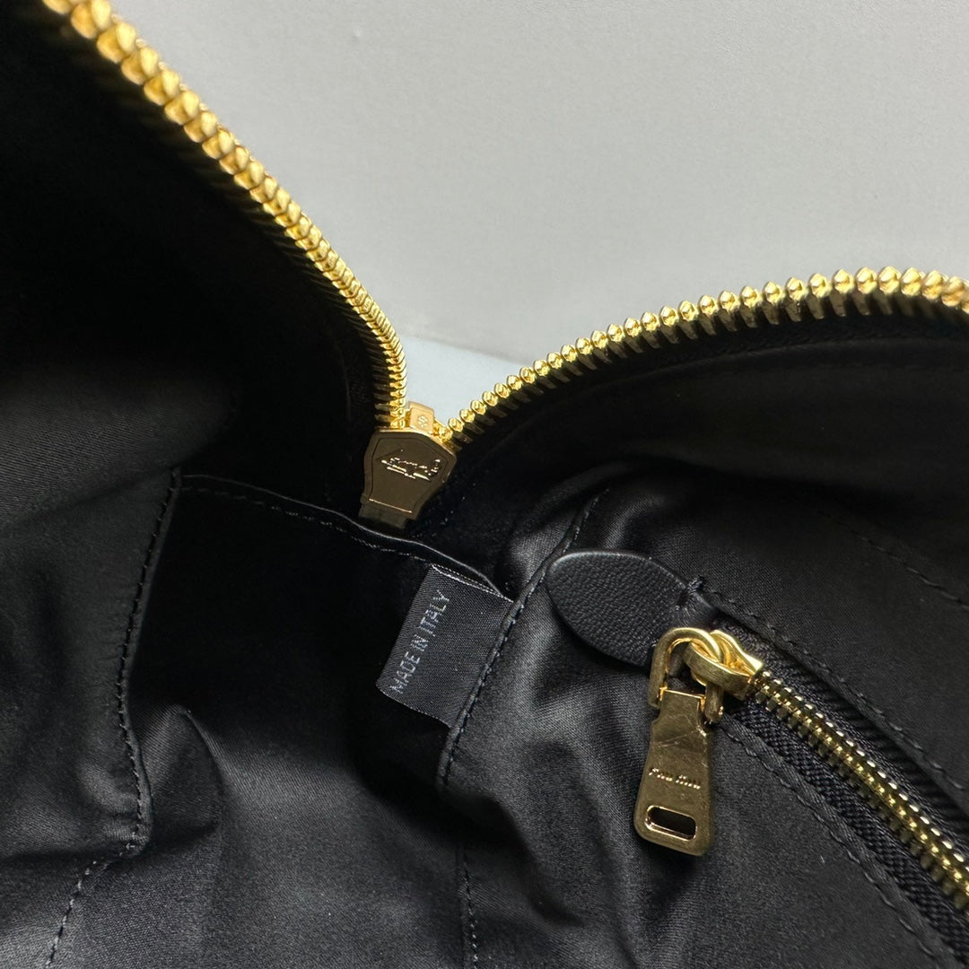 Bolsa Satchel Couro Acolchoado Napa Bege