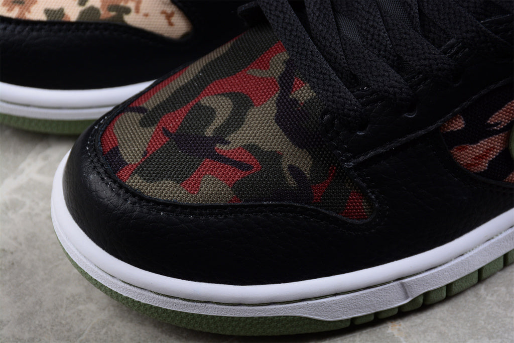 Tênis Cano Baixo Couro Padrão Camuflagem