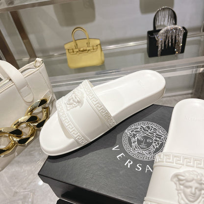 Chinelo Slide Couro Branco