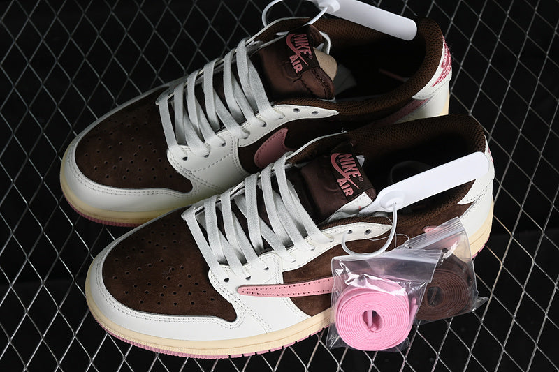 Tênis Cano Baixo Couro Marrom Chocolate Detalhe Rosa