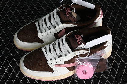 Tênis Cano Baixo Couro Marrom Chocolate Detalhe Rosa