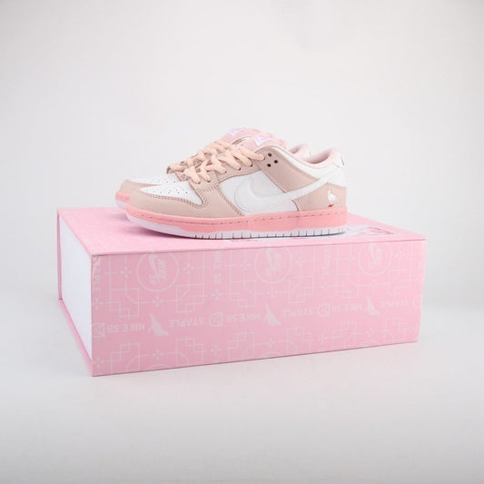 Tênis Cano Baixo Skate Couro Rosa Pombinha